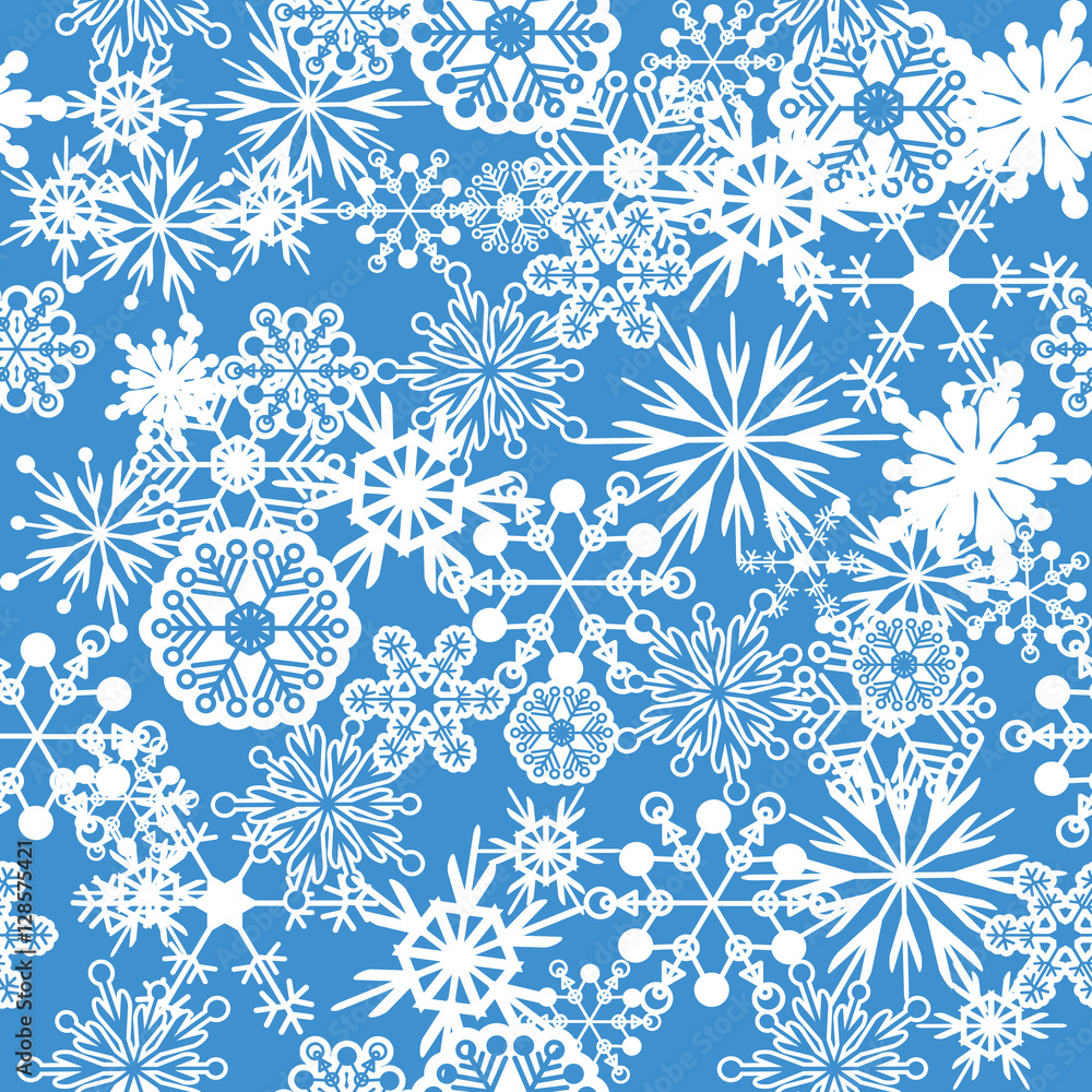 seamless pattern of snow background