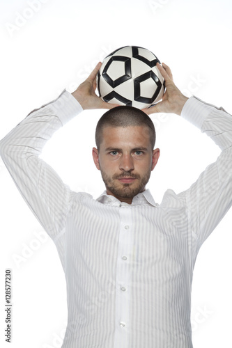 businessman throwing a ball photo