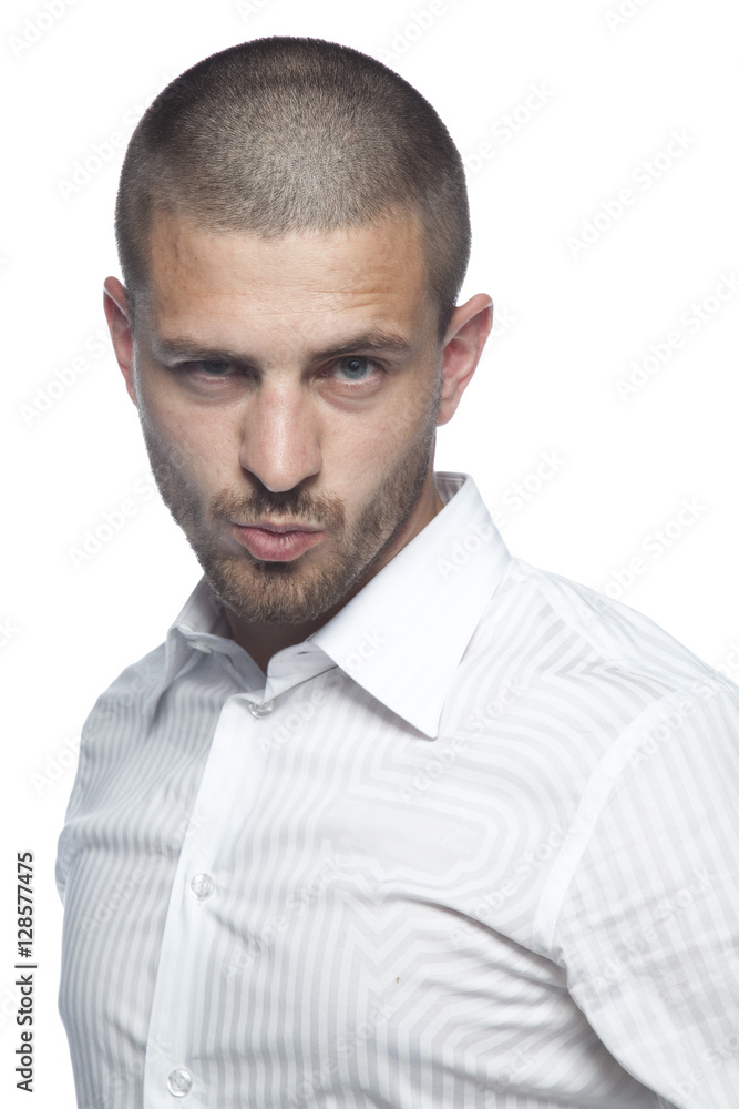handsome man gives a kiss handsome man gives a kiss