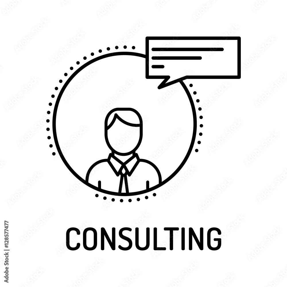Consulting Line Icon Consulting Line Icon