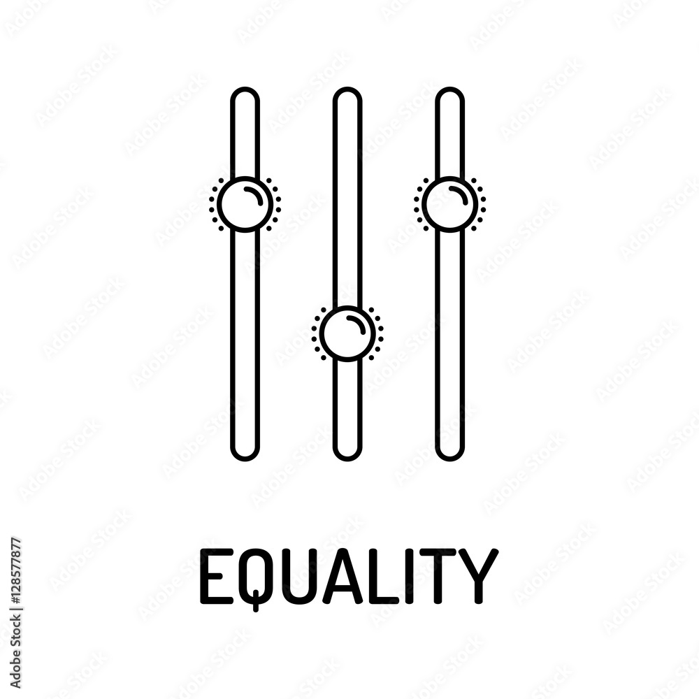 Equality Line Icon Equality Line Icon