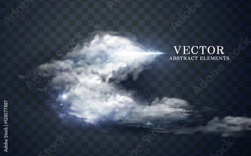 cloudy effect and icy cone