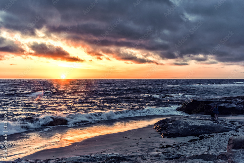 Fototapeta premium Sunset at Windansea Beach