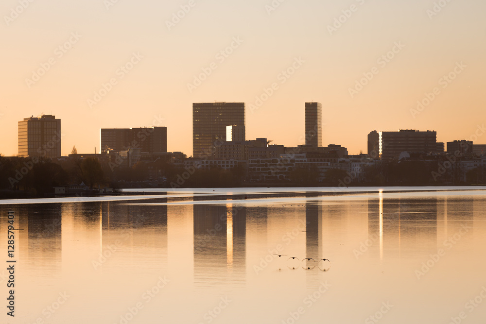 Obraz premium Außenalster morgens