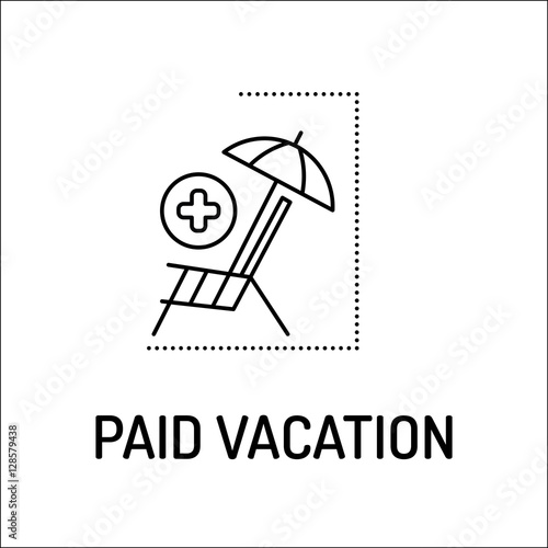 PAID VACATION line icon