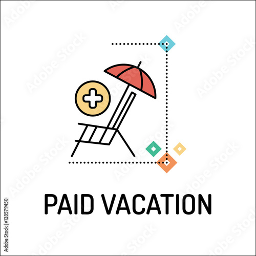 PAID VACATION line icon
