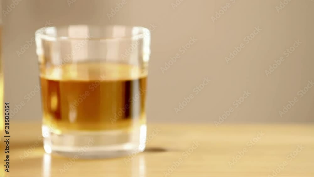 Whiskey bottle and glasses. Whiskey bottle and glasses.