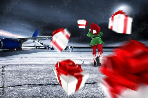 xmas time on airport and elf 