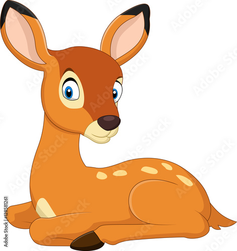 Cute baby deer cartoon

