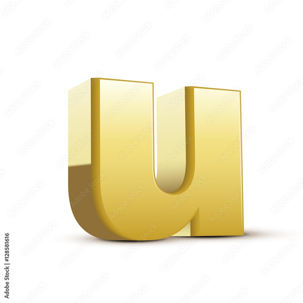 lowercase bronze letter U lowercase bronze letter U