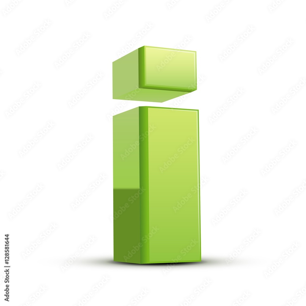 lowercase grass green letter I lowercase grass green letter I