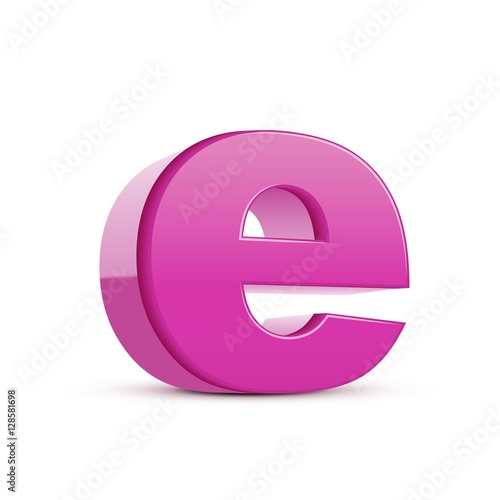 lowercase light pink letter E