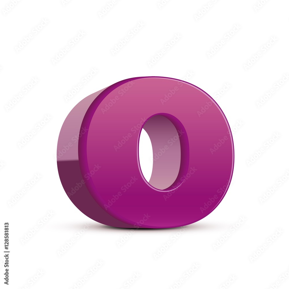 lowercase purple letter O