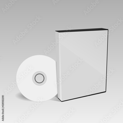 cd or dvd disc cover mockup eps 10 vector photo
