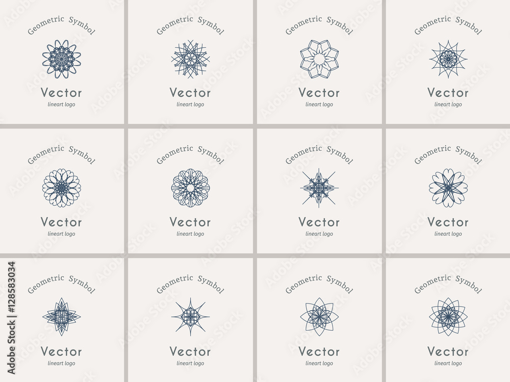Vector geometric symbols Vector geometric symbols