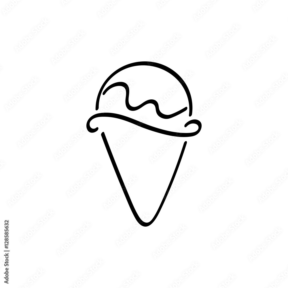 Ice cream line icon