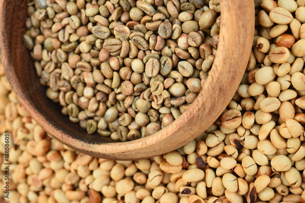 Close up of coffee beans for background Close up of coffee beans for background