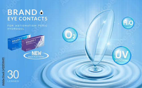Eye contacts ads template