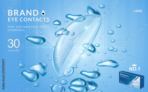 Eye contacts ads template