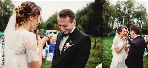 Sincere speech of the bride on the wedding ceremony