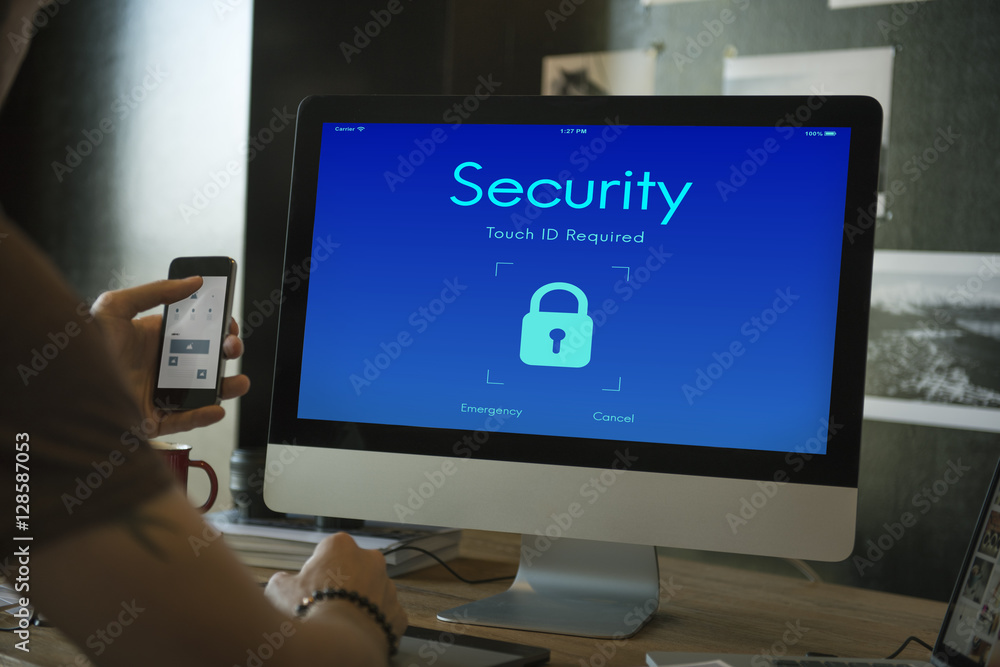 Digital Security Lockscreen Concept Digital Security Lockscreen Concept