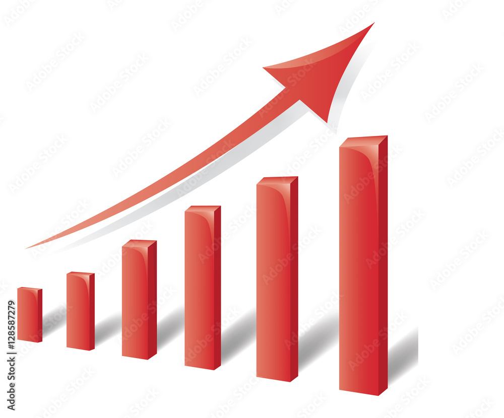 Business graph. Vector Illystration.