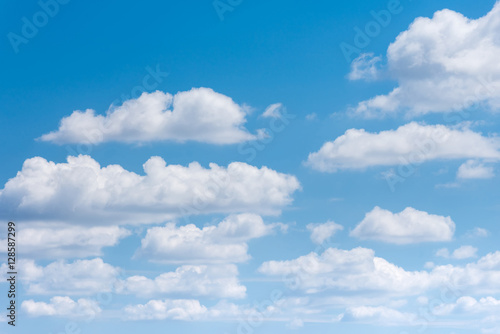 Beautiful blue sky and white clouds panorama