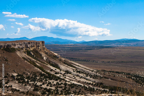 Rocky landscape White Rock or Aq Qaya, Crimea