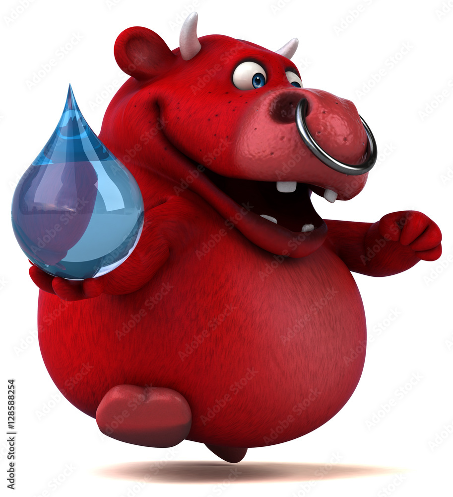 Naklejka premium Red bull - 3D Illustration