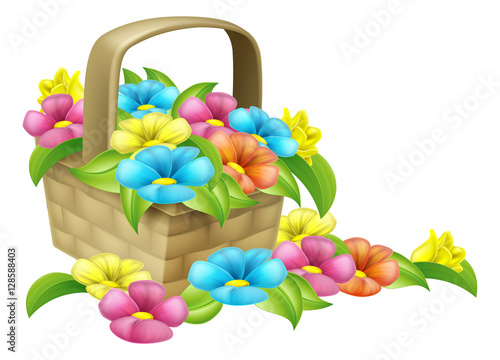 Basket of Flowers Design photo