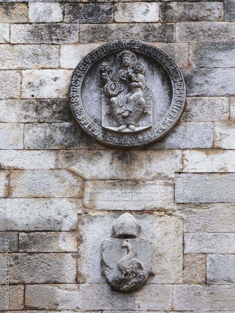 Girona ciudad zona antigua monumental,en al call judio en cataluña España