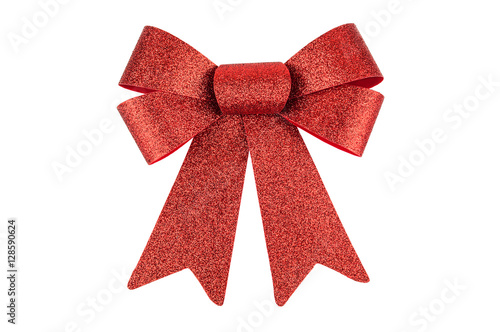 shiny red bow
