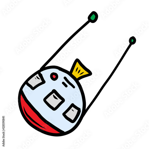 Cartoon of a space capsule