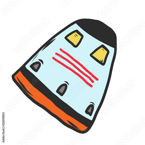 Cartoon of a space capsule
