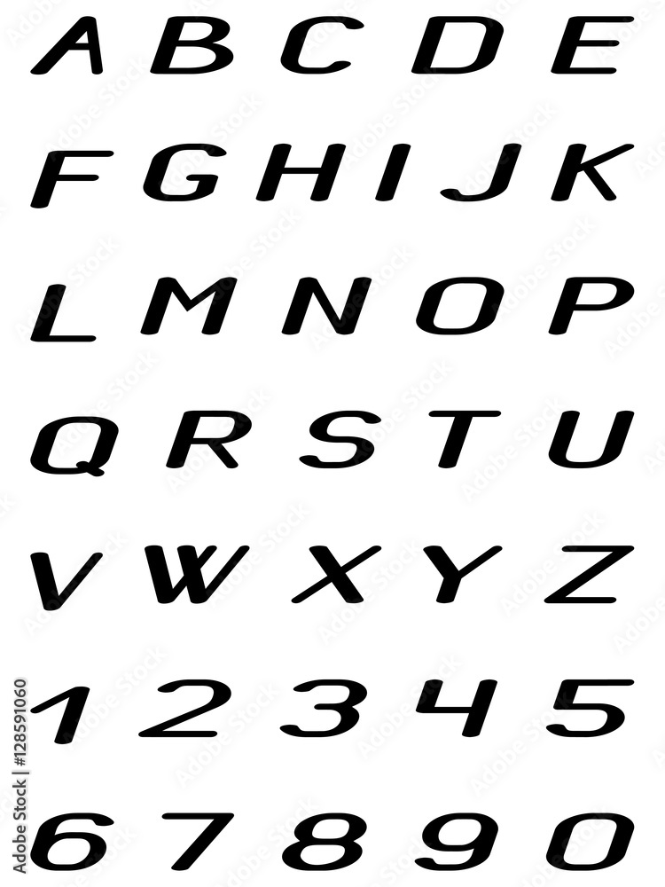 Abstract vector black font with stroke. English letters and numbers and currency symbols for your designs. Abstract vector black font with stroke. English letters and numbers and currency symbols for your designs.