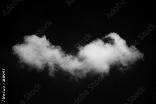White cloud isolated on black background © peangdao