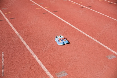 Sport shoes on running track