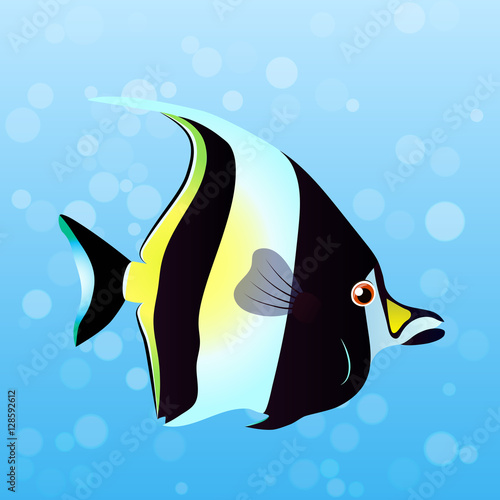illustration of Moorish Idol fish