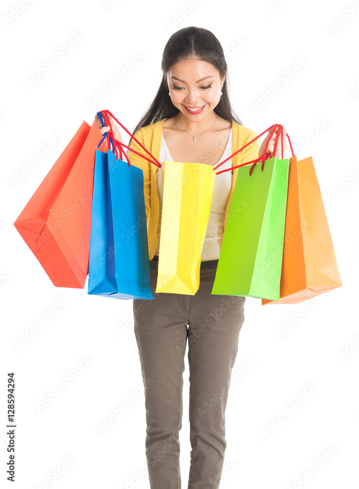 Asian female shopping