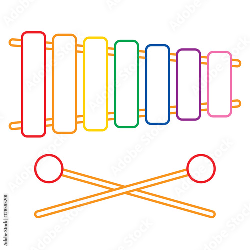 Vector Illustration Of Xylophone