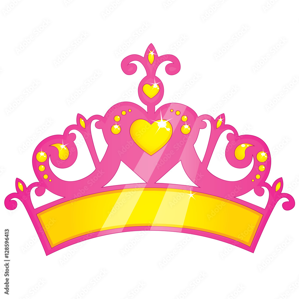 Vector Illustration Of Pink Princess Crown Vector Illustration Of Pink Princess Crown