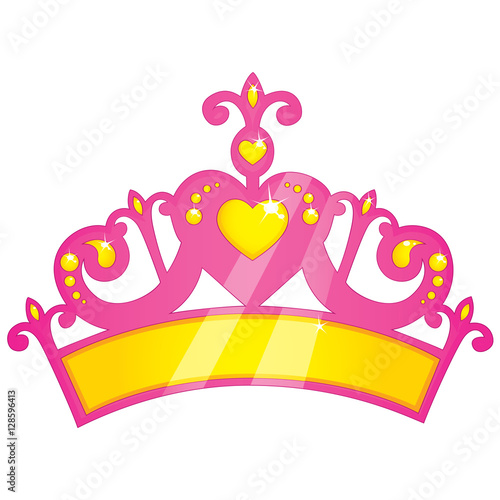 Vector Illustration Of Pink Princess Crown