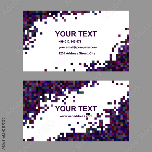 Dark abstract business card template design