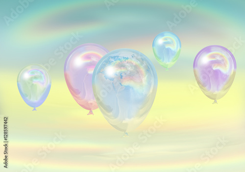 Rainbow balloons