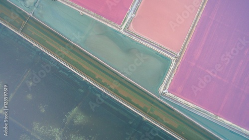 prospettiva aerea delle saline di margherita di savoia photo