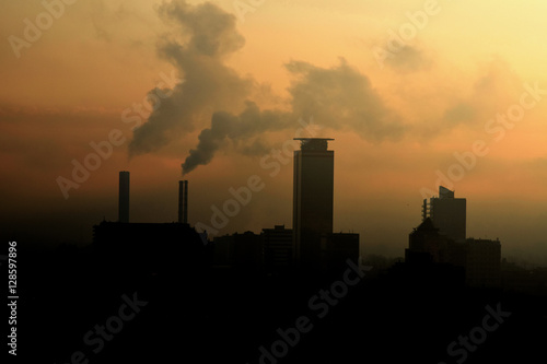 Urban pollution of an industrial city