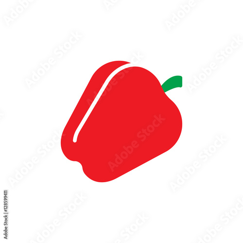 Bell pepper, Paprika icon vector, filled flat sign, solid colorful pictogram isolated on white, logo illustration