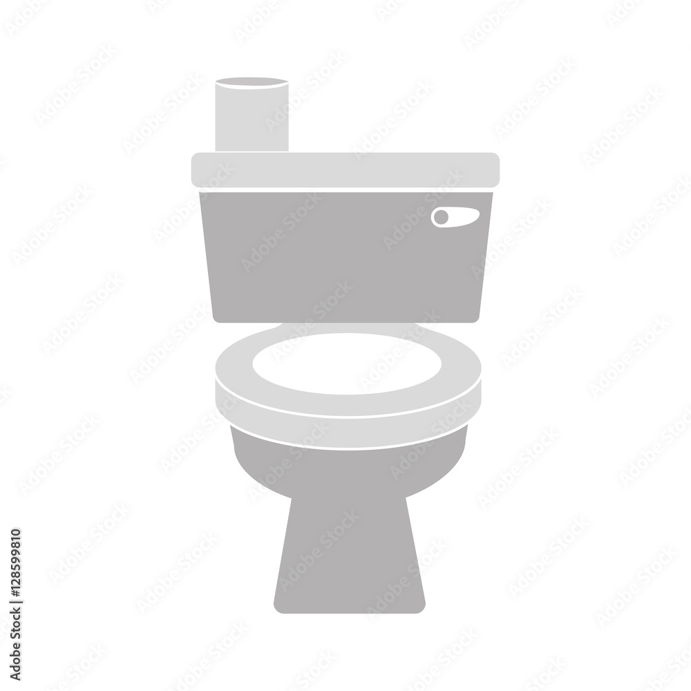 gray scale toilet with toilet paper vector illustration gray scale toilet with toilet paper vector illustration