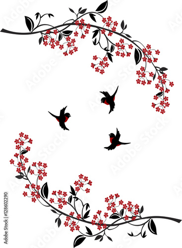 tree branches with birds