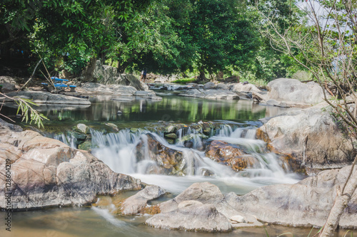 motion blur of Waterfall in Maewong national park at Nakhonsawan, Thailand. photo